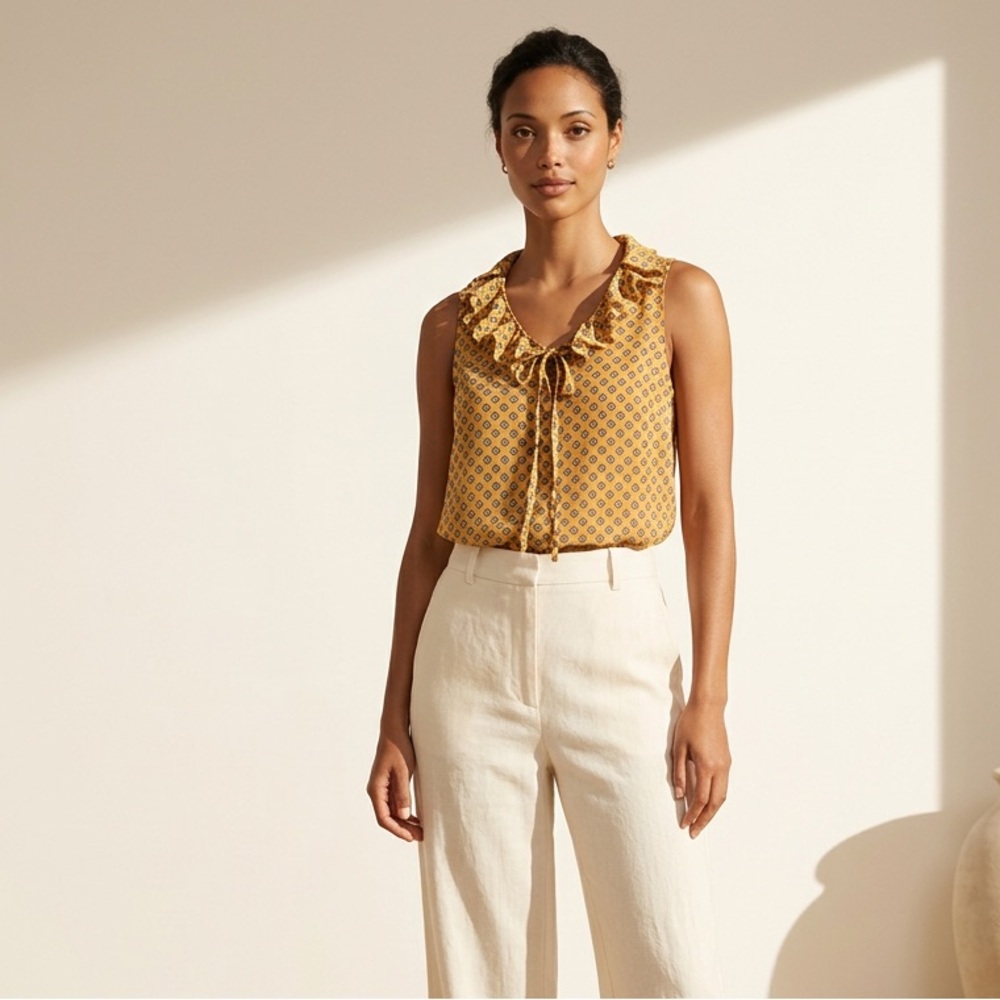 Gap Sleeveless Silk Blouse Top